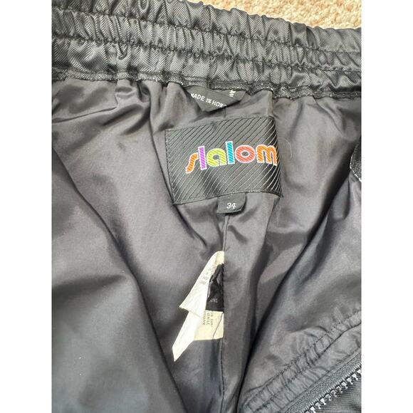 SLALOM Men's snow pants/shell, Vintage 80's-90's, Black & Pink, 34 - Picture 4 of 13